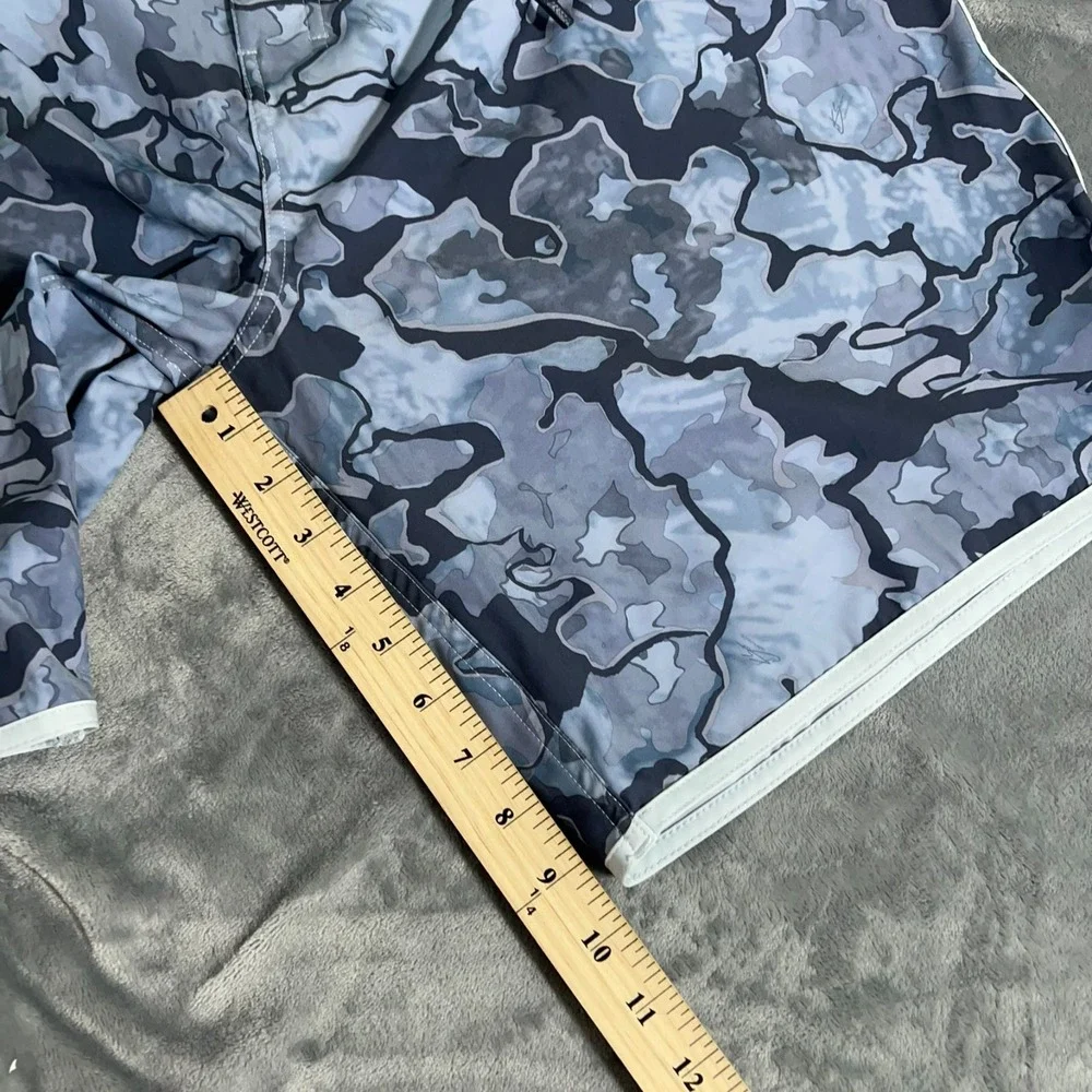 Huk Current Camo Classic Board Shorts Mens 40 New Blue Shorts Fishing Trunks